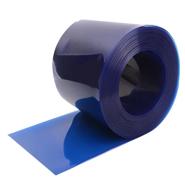 50m Transparent Blue PVC Roll – Creative, Durable, and Energy-Efficient for Curtains and Warning Strips