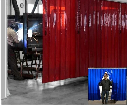 Bespoke EN1958 Welding PVC Curtains – Custom-Fit, Durable, Flame-Resistant Strip Curtains for Welding Areas, Workshops, and Safety Zones